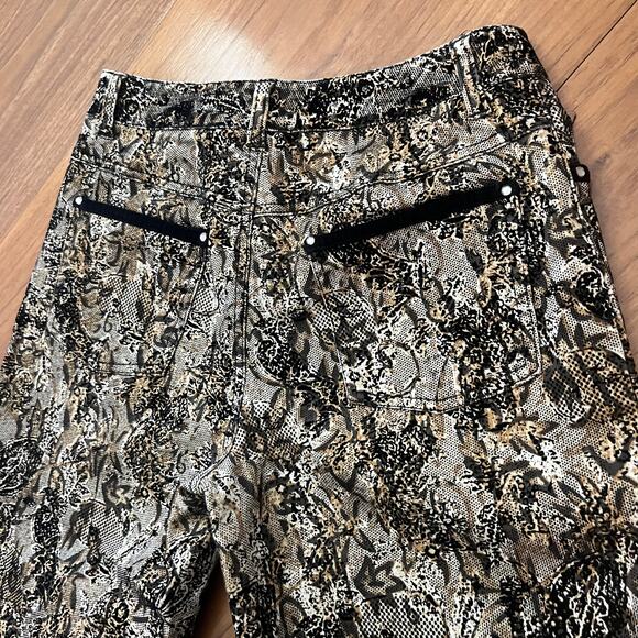 Newport News Pant Size 4 Textured Print Jeans - Picture 7 of 10